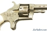 Excellent Engraved 22 Cal Hopkins & Allen Model XL No.1 Revolver Antique - 3 of 14
