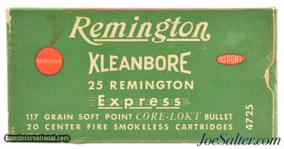 Full Box 25 Remington Express Ammo 117 Grain Soft Point CORE-LOKT 20 Rds