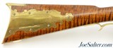 Exquisite Custom Tiger Stripe Maple Flintlock Rifle "No 49 S R Blackstone" - 3 of 15