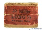 Winchester 22 Long Black Powder Ammo Full Box Circa 1890's - 5 of 7
