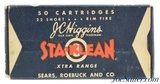 J.C. Higgins STA-KLEAN 22 Short Ammo Dark Blue Full Box Sears - 1 of 7