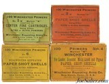 Vintage Winchester Primers For Paper Shot Shells No. 1,3,4,6