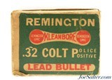 Remington UMC "Dog Bone" Kleanbore 32 Colt Police Positive (New Police) Ammo 1930's - 5 of 7