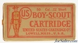 Very Rare Sealed! US Cart. Co. Boy Scout 22 Short Ammo Lowell, Mass Circa 1910-15 - 1 of 6
