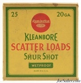 Remington 1930's Kleanbore Shurshot 20 GA Paper Hull
"Scatter Load" Full - 1 of 7