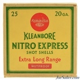 Excellent Full Remington 20 Ga Nitro Express Shotgun Shells Paper Hull 1930's - 1 of 7