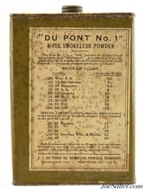 Near Excellent Dupont No. 1 Rifle Smokeless Powder Tin WWI Era - 2 of 5