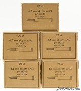 Swedish Military 6.5x55 sk ptr m/94 prj/41 preickskytte ammunition 100rnds - 1 of 2