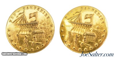 Pair of Civil War New Hampshire "Superior Quality" Buttons