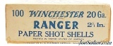 Winchester Ranger 20 GA Paper Primed Empty Shot Shell Partial Box 85 Count - 4 of 7