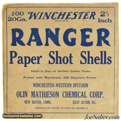 Winchester Ranger 20 GA Paper Primed Empty Shot Shell Partial Box 85 Count