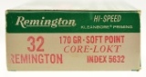 Remington Hi-Speed 32 Rem Ammo 170 Grain CORE-LOKT Soft Point 20 Rds. - 2 of 3