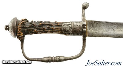 Revolutionary War Era Germanic Stag Hilt Hanger