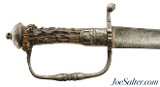 Revolutionary War Era Germanic Stag Hilt Hanger - 1 of 12