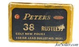 Scarce Peters 38 Colt New Police Ammo 150 Grain Lead Bullets Full - 2 of 4