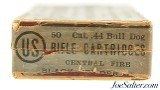 Scarce US Cartridge Co. 44 Bull Dog Caliber BP Ammo Full Box Lowell, Mass - 5 of 9