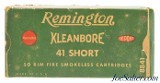 Remington Kleanbore 41 Short Rim Fire Ammunition Full Box 50 Rds - 1 of 6