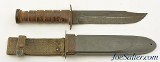 WWII USN Mk2 Fighting Knife and Sheath Robeson Cutlery (RCC) - 2 of 12