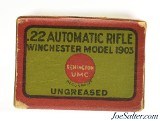 Remington UMC 22 Win Auto "Ungreased" Ammo 1920's Full Model 1903 - 3 of 7