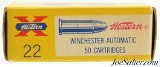 Full Box Western 22 Winchester Automatic Ammo 45 Gr 50 Rds Excellent - 4 of 7