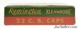 Remington Kleanbore 22 C.B. Caps 100 Count Box 1946 Issues - 3 of 5