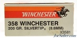 Full Box Winchester Super-X 358 Win Ammo 200 Gr Silvertip - 2 of 3