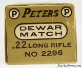 Peters Dewar Match 22 LR Ammo Full Box Kings Mills / Remington - 5 of 7