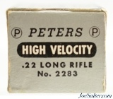 Peters High Velocity Rustless 1940 Issue 22 LR Ammunition Full Kings Mills - 3 of 6