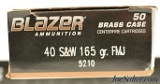 Blazer/CCI 40S&W 165gr. FMJ Ammunition 200 Rounds - 2 of 3
