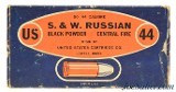 Scarce Full Box US Cartridge Co. 44 S&W Russian Ammo Lowell, Mass 50 Rds