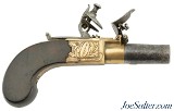 British Brass-Frame Flintlock Turn-Off Pistol by William Parker of London - 1 of 12