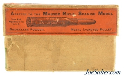 Winchester 7mm Spanish Mauser Soft Pt Ammo Smokelss Metal Jacket Circa 1907