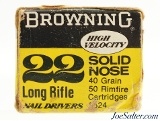 1970's Browning "Nail Drivers" High Velocity 22 LR Ammo Full Box 50 Rds - 3 of 7