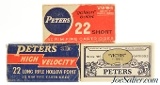 Vintage Peters 22 Ammo Collector Lot LR & Short 3 boxes