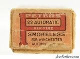 Scarce Peters 22 Winchester Auto Ammo Smokeless Partial Box - 4 of 6