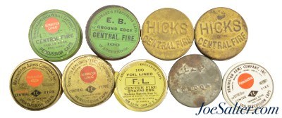 Remington, Hicks, J. Goldmark's, Eley, Percussion Cap Tin Collection