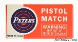 1962 Match Issue Peters "Pistol Match" 22 LR Ammo Brick Fresh - 1 of 7