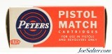 1962 Match Issue Peters "Pistol Match" 22 LR Ammo Brick Fresh - 2 of 7