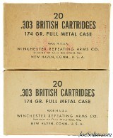 Winchester .303 British Cartridges 174gr. FMJ 40 Rnds