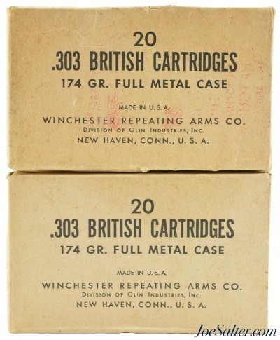 Winchester .303 British Cartridges 174gr. FMJ 40 Rnds