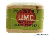 Scarce Black Powder Full Box UMC 22 Long Shot Ammo White "U" Red Ball Issue - 6 of 8
