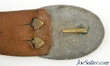 Original Civil War Named Leather Waist Belt & U.S. Lead Filled Buckle - 2 of 6