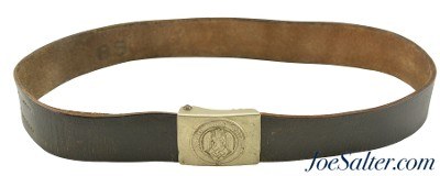 WWII German Youth Belt with Nickel Silver Buckle by F.W. Assmann & Sohne