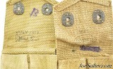 WW1 M1910 US Military M1910 .45 Magazine Belt Pouches 4pc - 3 of 4