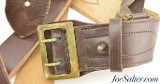 Original US WWII Sam Brown Officers Leather Belt With Cross Strap - 2 of 5