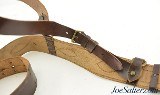 Original US WWII Sam Brown Officers Leather Belt With Cross Strap - 4 of 5