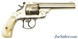 Antique S&W .44 DA Revolver Nickel w/ Pearl Grips & Factory Letter