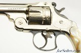Antique S&W .44 DA Revolver Nickel w/ Pearl Grips & Factory Letter - 6 of 15