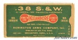 1930's Remington UMC 'Dog Bone' Kleanbore 38 S&W Ammo Full Box