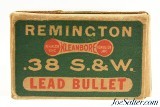 1930's Remington UMC 'Dog Bone' Kleanbore 38 S&W Ammo Full Box - 3 of 7